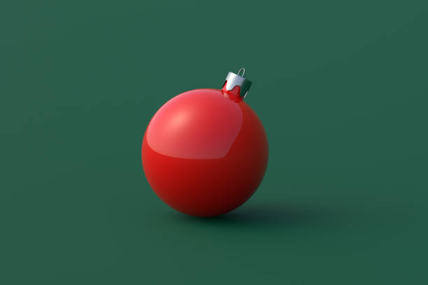 istock Christmas ball on green background. Round bauble. Traditional decoration. 3d render 2178154629