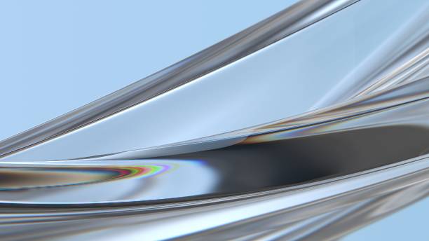 istock An abstract background featuring a transparent plate with twisted glass and modern curves, elegant and modern, in 3D rendering. 2178155818
