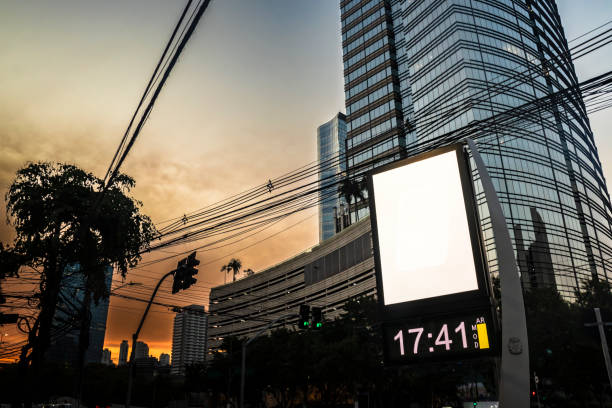 Billboard blank mock up in the city