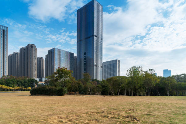 istock city park with modern building background in shanghai 2178156371