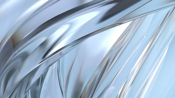 istock An elegant and modern 3D rendering of an abstract background featuring a twisted glass plate with a transparent, luxurious, and delicate appearance. 2178156653