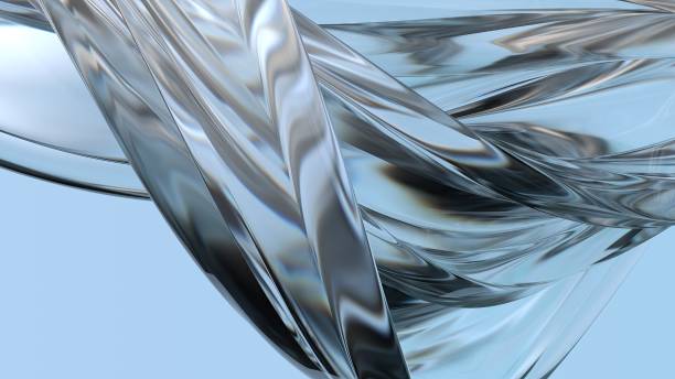 istock An abstract background featuring a transparent plate with twisted glass Bezier curves, exuding elegance and modernity in a high-end 3D rendering. 2178156718