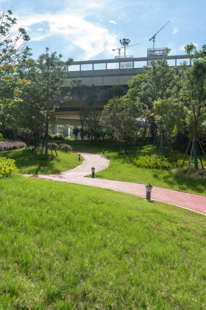 istock walkway in the modern city 2178161246