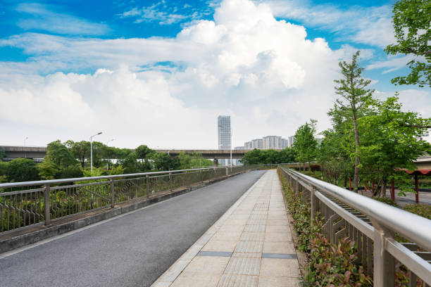 istock Empty urban road and buildings in the city 2178162000