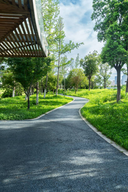 istock walkway in the modern city 2178162008