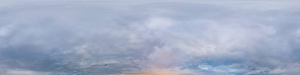 istock Dramatic overcast sky panorama with dark gloomy Cumulonimbus clouds. HDR 360 seamless spherical panorama. Sky dome in 3D, sky replacement for aerial drone panoramas. Climate and weather change. 2178167202
