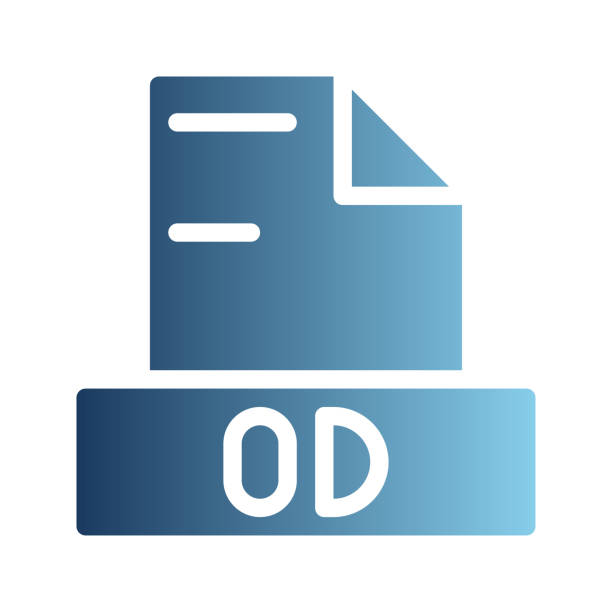 ODT document file text icons, with gradients for a modern digital feel. Can be used for websites, UI and mobile apps. document file format text icons with gradient fill color vector illustration. odt stock illustrations