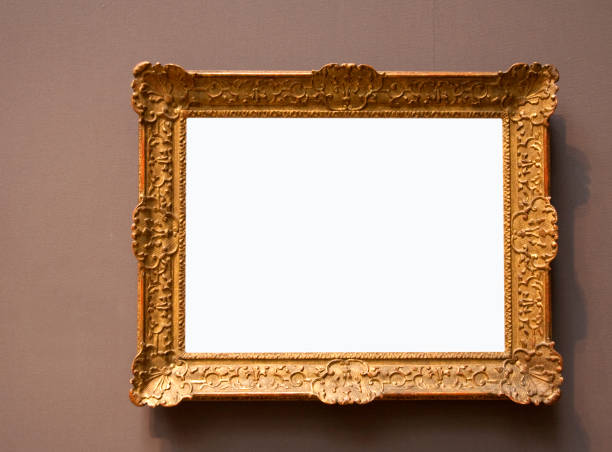 pink picture Frame isolated on white