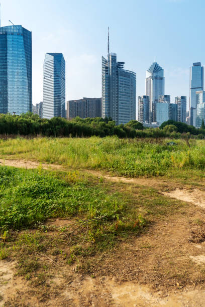 istock A modern city with dry land 2178174166