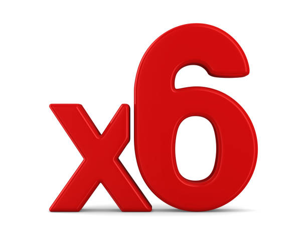 istock Red x6 symbol on white background. Isolated 3d illustration 2178175020