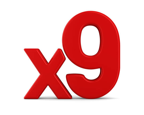 istock Red x9 symbol on white background. Isolated 3d illustration 2178175023