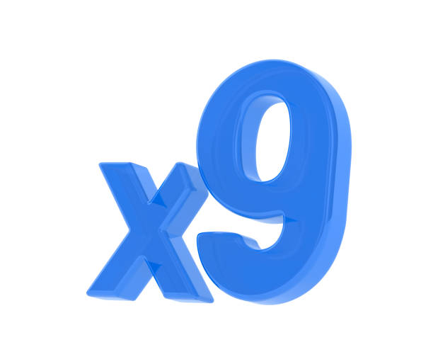 istock Blue x9 symbol on white background. Isolated 3d illustration 2178175027