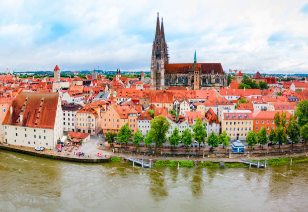 istock Regensburg city aerial panoramic view, Germany 2178175619