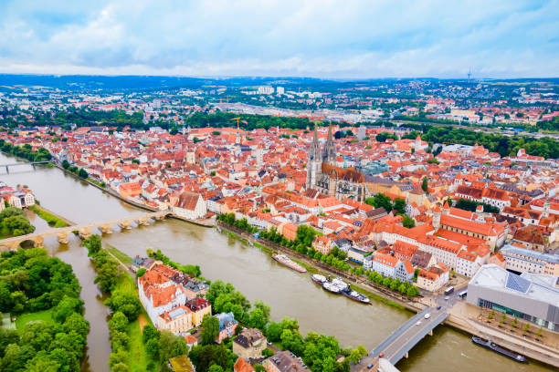 istock Regensburg city aerial panoramic view, Germany 2178175631