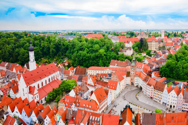 istock Landsberg am Lech aerial panoramic view 2178175656