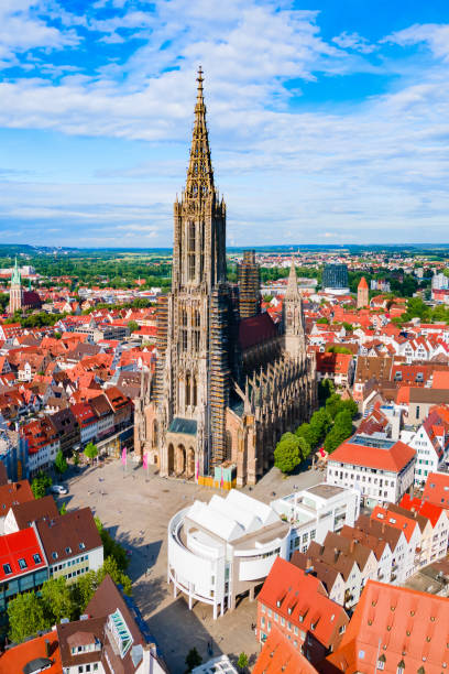 istock Ulm Minster Church aerial panoramic view, Germany 2178175657