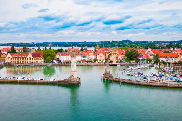 istock Lindau aerial panoramic view in Bavaria, Germany 2178175661
