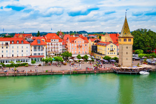 istock Lindau aerial panoramic view in Bavaria, Germany 2178175672