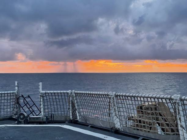 istock Rain in the distance in the Pacific Ocean 2178176431