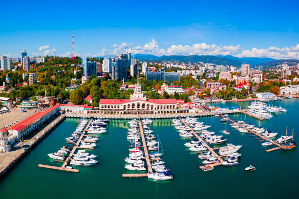 istock Sochi aerial panoramic view, Russia 2178177191