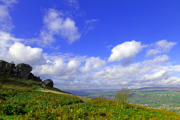 The Cow and Calf rocks are a large rock formation consisting of an outcrop and boulder, also known as Hangingstone Rocks.