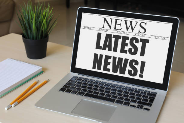 Latest news newspaper laptop computer++ Please note: All graphics elements and text are of my own design. ++