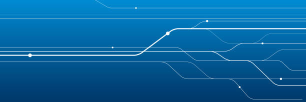 istock Railway transport. Railroad group outline illustration for your project. White lines image on blue background. Vector design art 2178182157