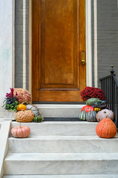 istock Pumpkins at the porch. 2178188930