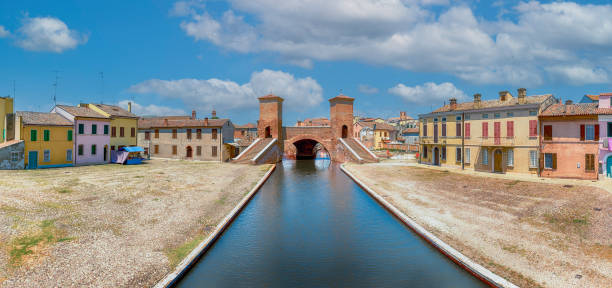 istock View over the Trepponti Bridge, iconic landmark in Comacchio, Italy 2178193773