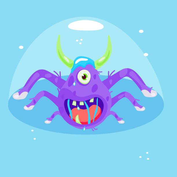 istock vector illustration of happy monster in flat cartoon 2178193779