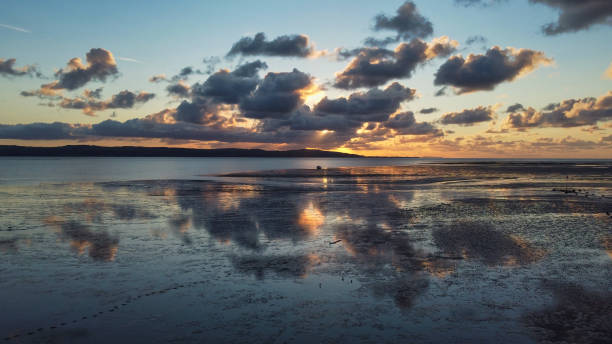 sunset on the beach in Fouras-les-bains in France