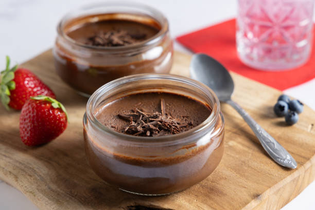 istock Homemade chocolate mousse made with pure black chocolate. 2178200678