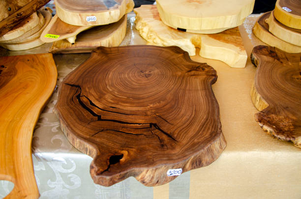 Wooden Vintage tray with wooden wall