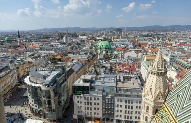 istock Vienna view from St. Stephen cathedral bell tower, Austria 2178203561
