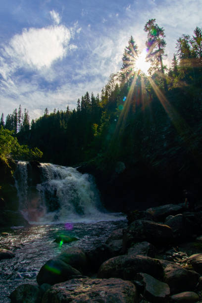 istock Storfossen waterfall in norwegian forest. Mountain area near Hommelvik 2178208352