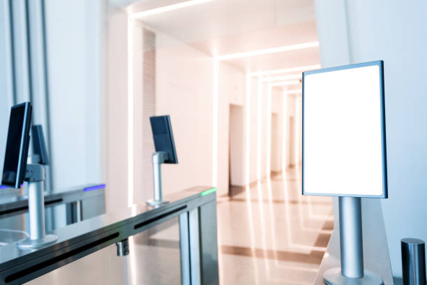 istock Electronic entrance gate in the office building 2178226404