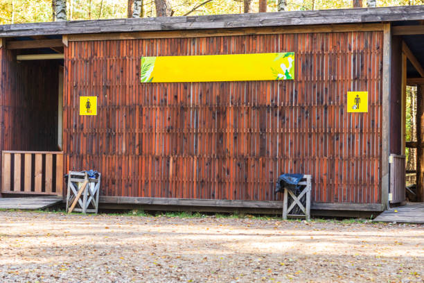 istock Shot of the outdoor WC facilities. Concept 2178228563