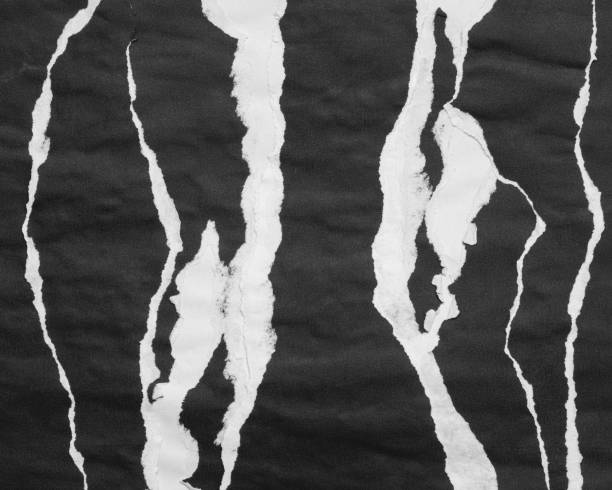 istock Black and White Torn Paper Collage Style, Ripped Paper Effect, Texture Abstract Background, Copy Space for Text. 2178232306