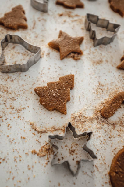 istock Christmas background with gingerbread cookies. traditional sweets 2178234774