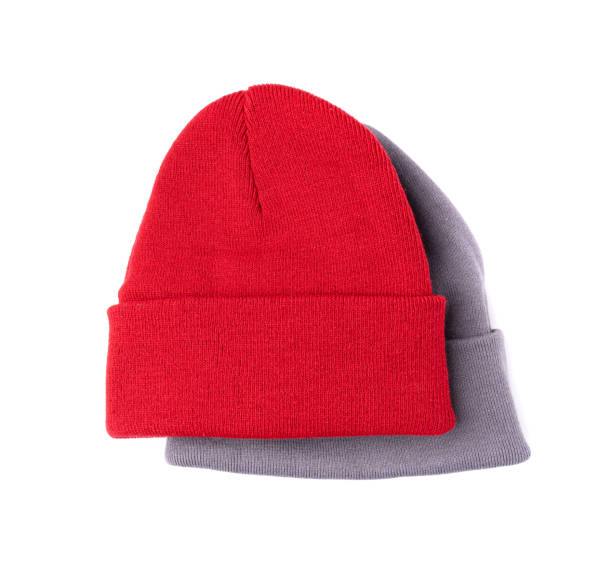 istock Winter Hat Isolated, Knitted Cap, Beige Winter Hat on White Background 2178243118