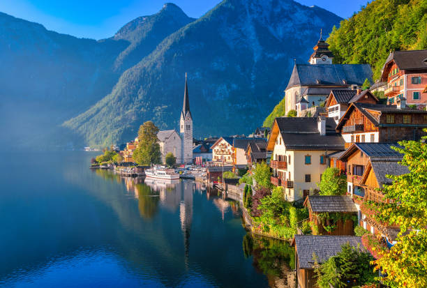 istock Hallstatt idyllic alpine lake village, Austria 2178246487