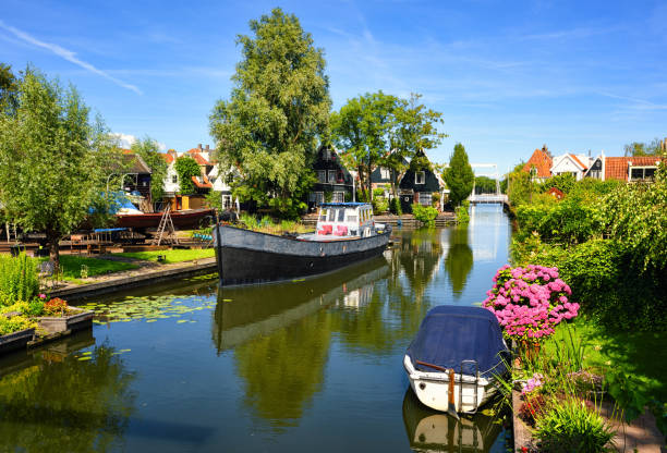 Typical dutch landscape by Edam town, Northern Holland, Netherlands