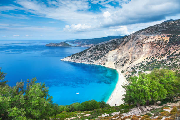 istock Myrtos beach, Kefalonia, Greece 2178250051