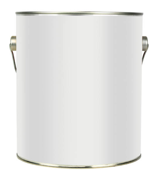 istock Paint can gallon tin with blank white label isolated 2178253439