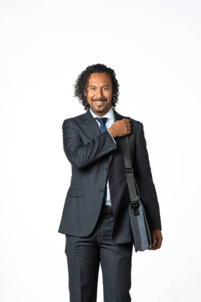 istock Professional Hispanic Businessman in Suit on White Background 2178255337