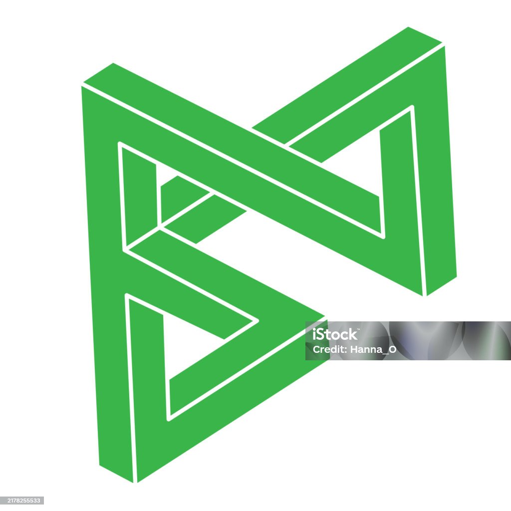 Impossible Math Shape Impossible Shapes Logo Sacred Geometry Figure Optical Illusion Abstract ...