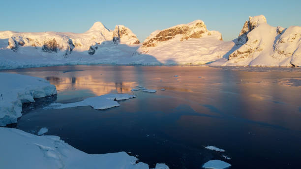 istock Frozen ocean, drone aerial image from above - climate change and global warming. 2178259439