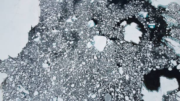 istock Frozen ocean, drone aerial image from above - climate change and global warming. 2178259471