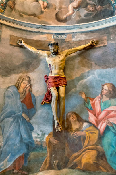 The crucifix in the Oratorio della Nunziatella, Foligno, Umbria, Italy