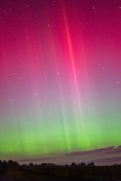 istock Aurora borealis in northern lights, Lithuania. Portrait format 2178259885